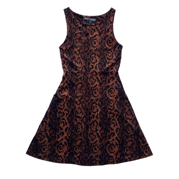 Vintage 90s Velvet Leopard Print Mini Dress 🐆 - Picture 1 of 6